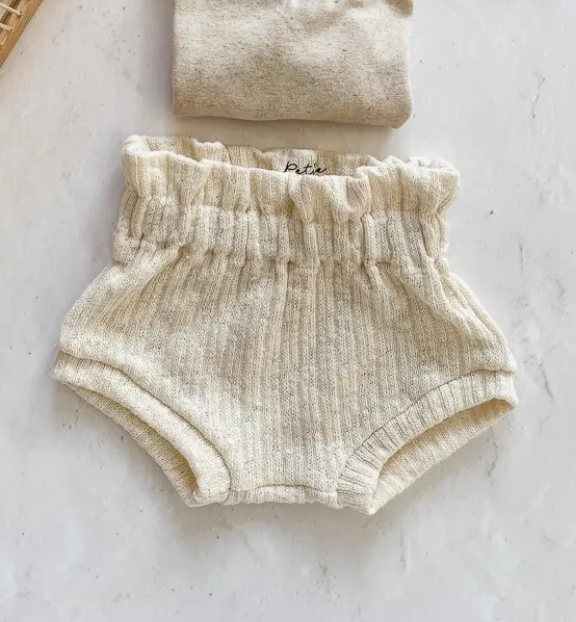 Ivory Ribbed Bloomers